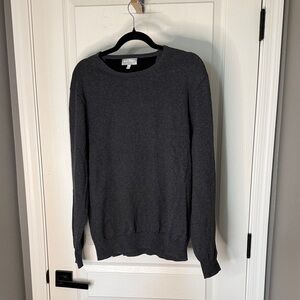 Hickey Freeman Dark Gray Cashmere Blend Crewneck Sweater